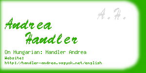 andrea handler business card